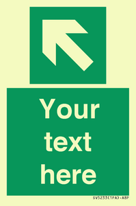 Custom Arrow Top Left Sign